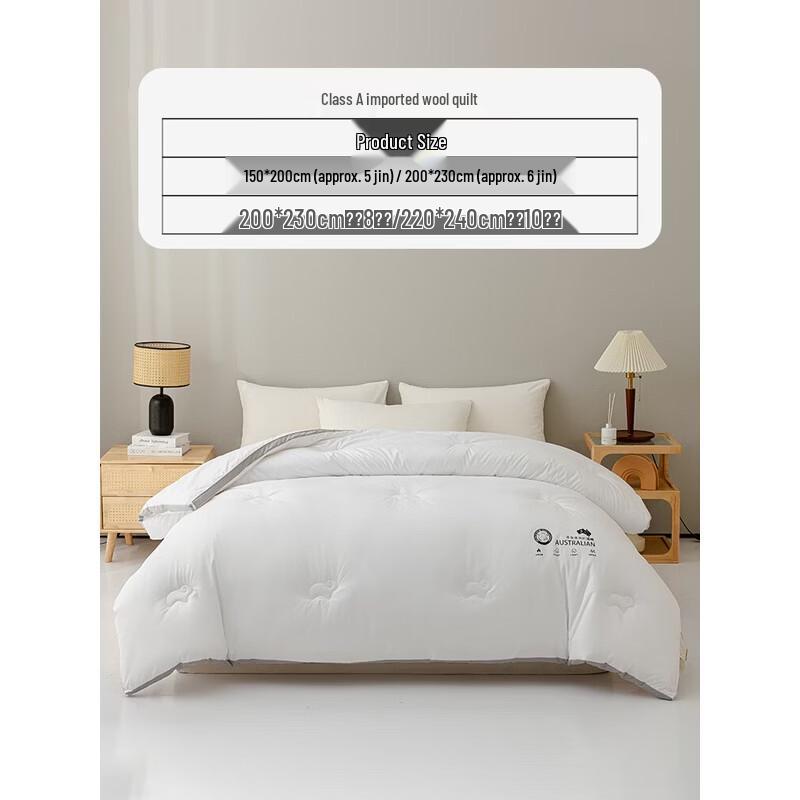 

Одеяло Muji из смесовой шерсти (51% австралийской шерсти)