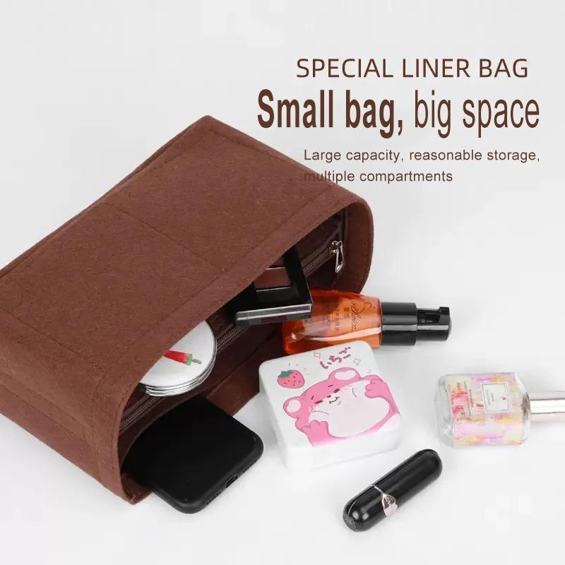 Large Ultra-light Travel Tote Bags Organizer Makeup Storage Bag Felt Insert Bag Organizer Custom Size Insert Bags for Phone Case