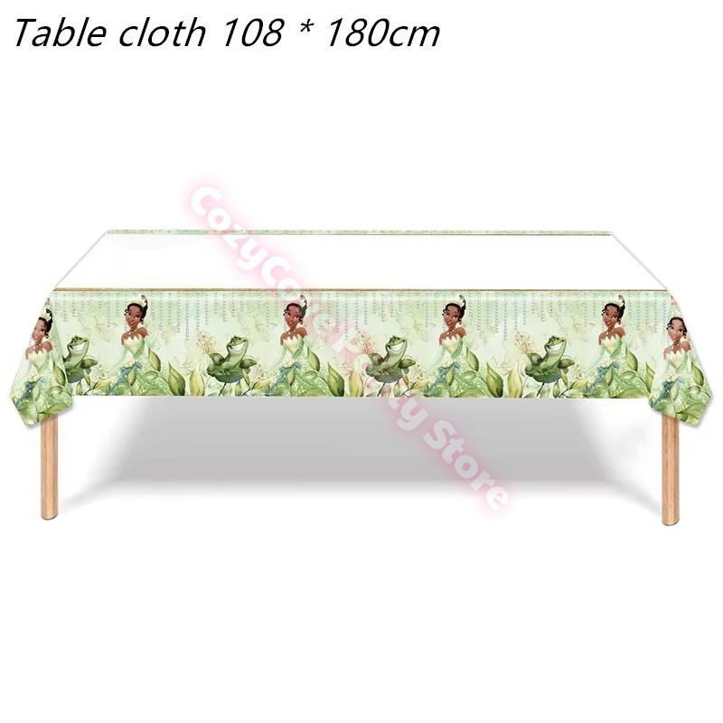 Frog Tiana Princess Party Decoration Set Paper Cup Plate Napkin Balloons Kids Girl Birthday Surprise Gift Baby Shower Photo Prop