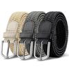 Herenriem Metalen pingesp Brede band Anti-breuk Effen kleur Stevige stiksels Grote taaiheid Tailleband Mannelijke elastische riem Broek Jeans Bijpassend