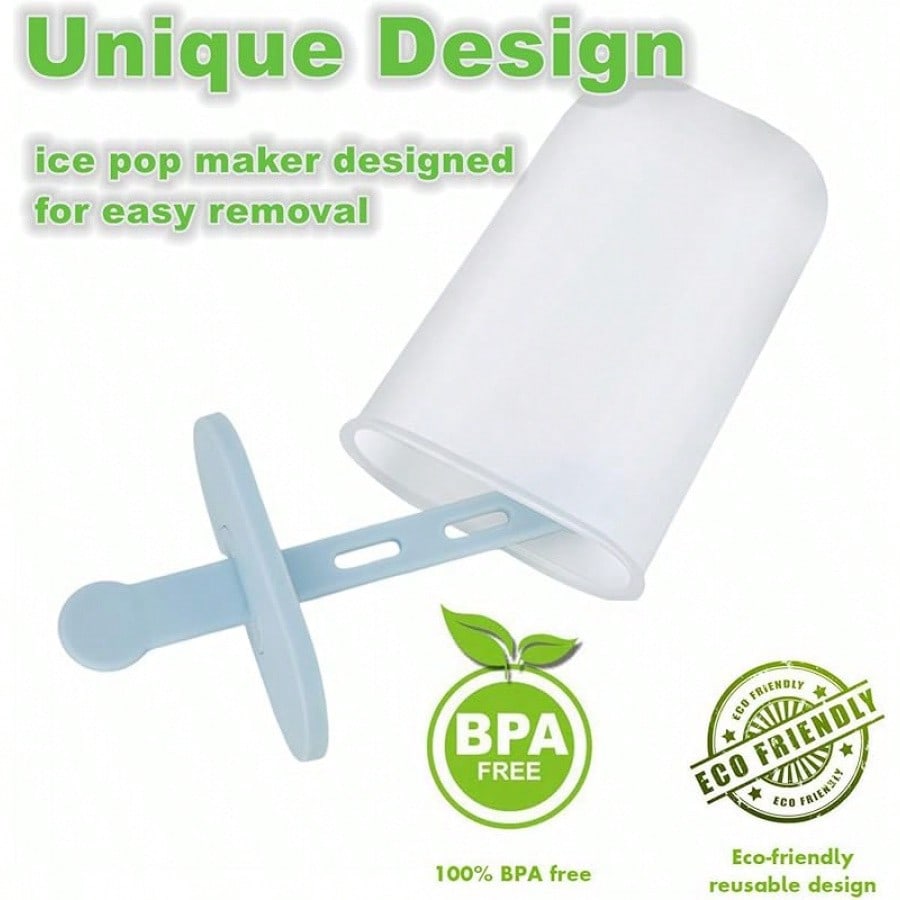 Popsicle Molds Set 6 Pieces Ice Popsicle Maker-, Easy-Release Ice Pop Molds, Homemade Ice Cream Molds