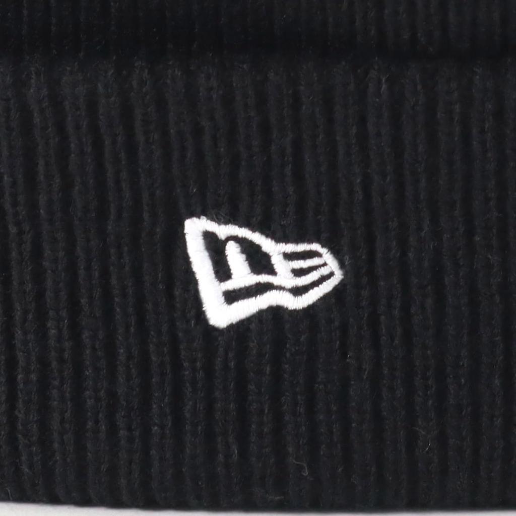 New Era Free Pom Pom Knit Rib Black Knit 223 Cap,