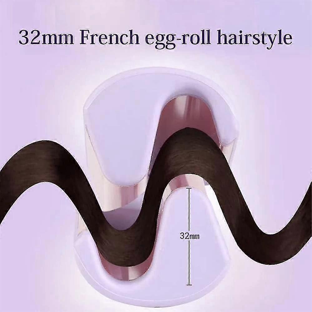 French Wave Curling Iron Rommantic French Eggs Roll Curling Iron V-shape Ceramic Bigwaves 2024 New Hair Crimper