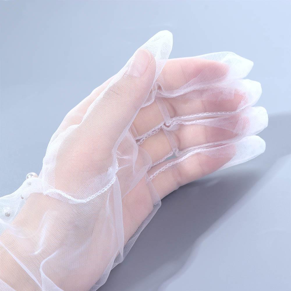 Marriage Party Chiffon Lace Wedding Accessories Bridal Gloves Full Finger Gloves Fingerless Gloves