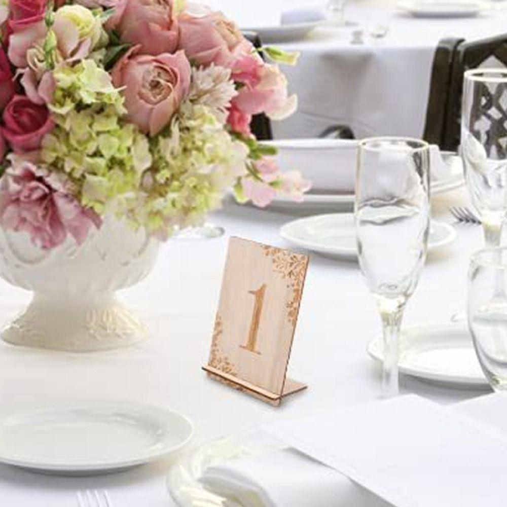10pcs Reusable Rustic Table Signs with Base Holder Place Card Holders  Wedding Decorations