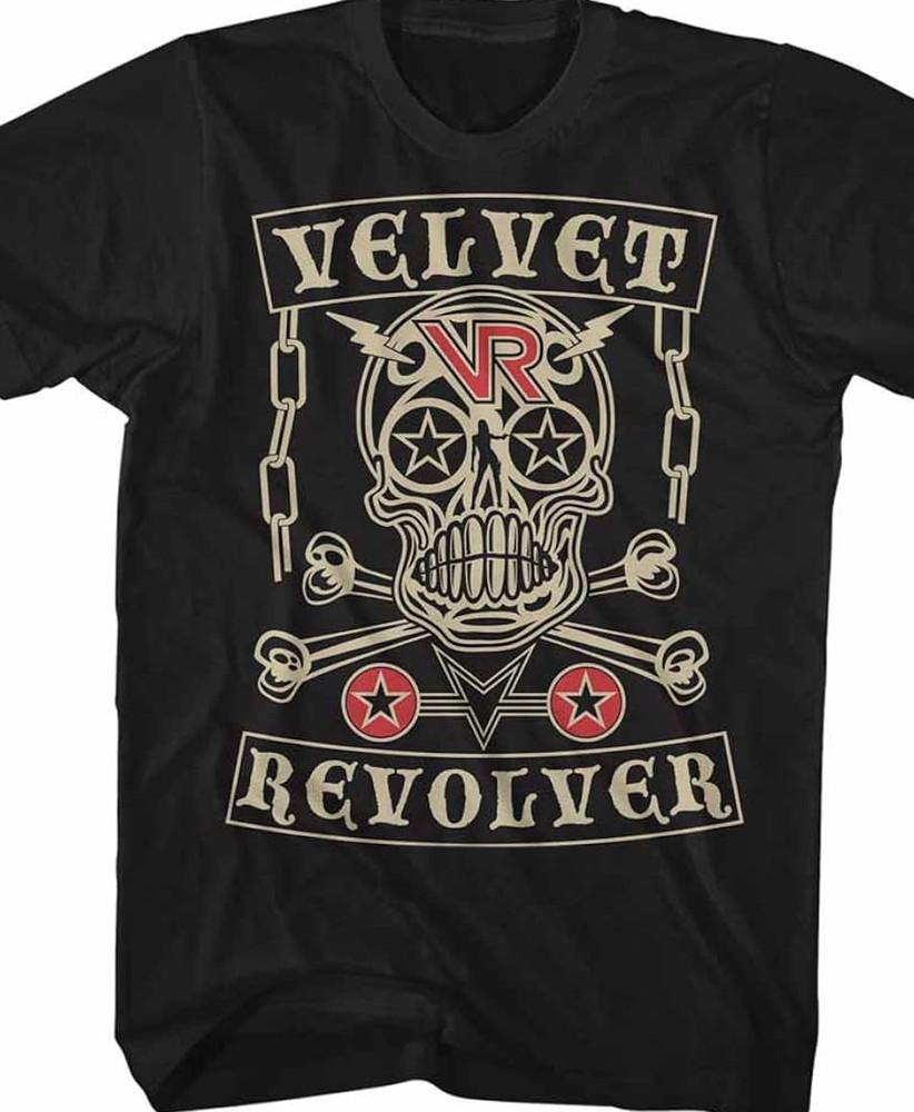 Черная футболка с коротким рукавом группы Velvet Revolver, все размеры от S до 5XL, JM1005, унисекс M