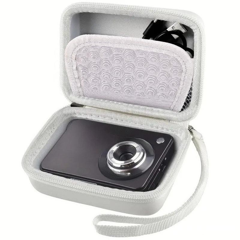EVA Portable CCD Camera Case Card Camera Storage Bag with Earphone & Cable Pouch for Travel