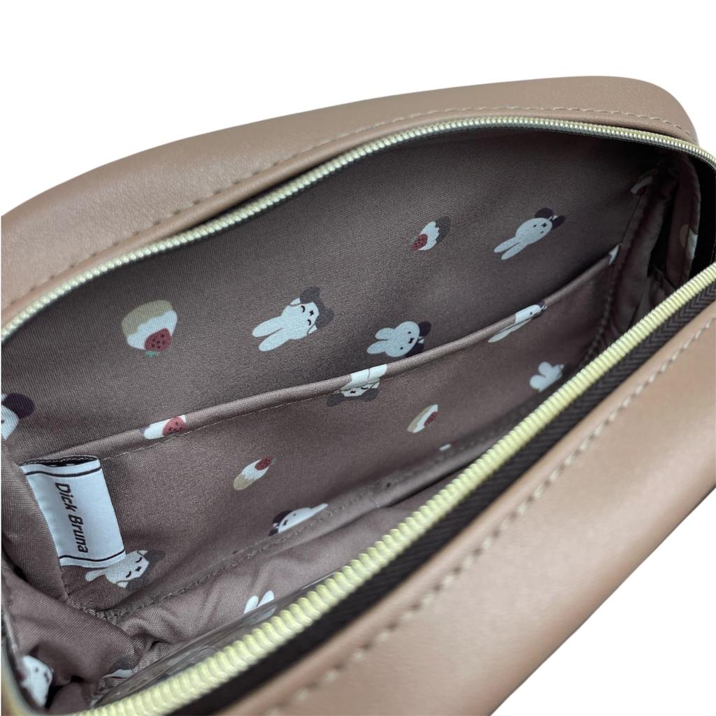 Marimo Craft Miffy Dolce Series Box W170 x H120 x D45mm Pouch, Brown, Approx. (DBM-3064)