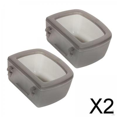 2x Misky pro psy do klecí pro drátěné klece nebo přepravky Nevylévací Netekoucí Miska na pomalé krmení na vodu