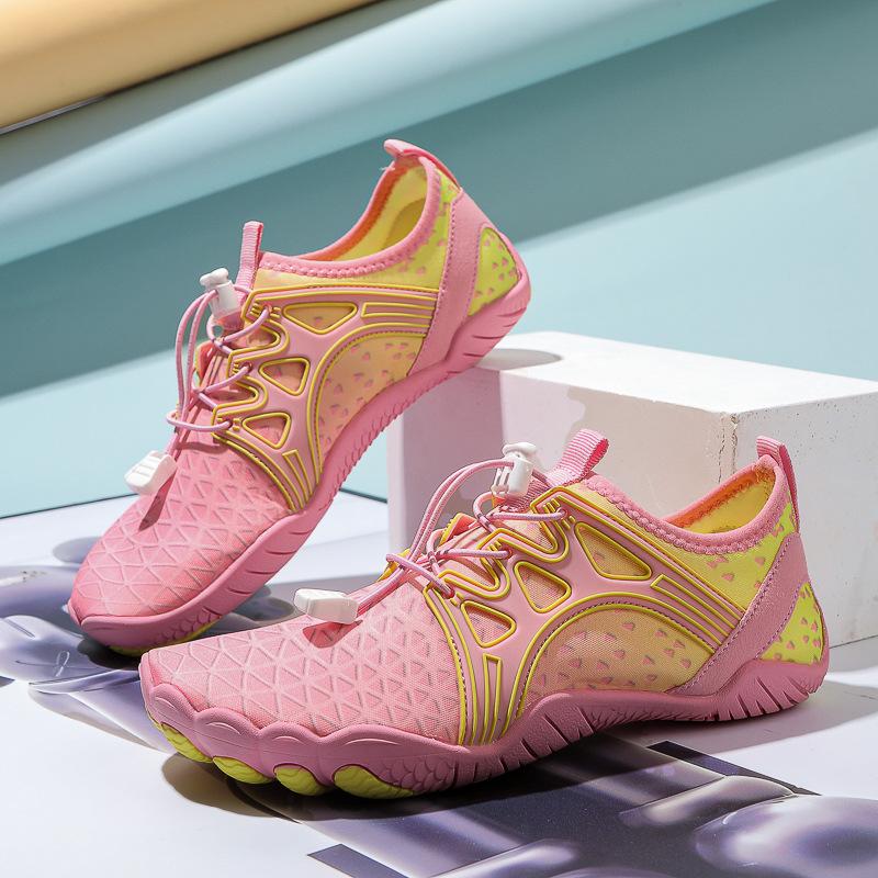

Летние новые быстросохнущие туфли для ручья женские дышащие для фитнеса в помещении уличные нескользящие для альпинизма песочные туфли для плавания 42 розовый