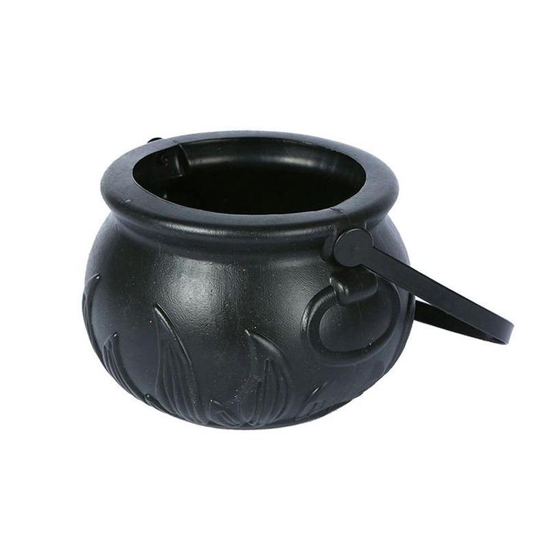 AT21-Halloween Witch Jar Cauldron Mist Maker Smoke Fog Machine With Color Light Holiday Party Decoration Prop