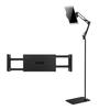 Adjustable Floor Standing Phone Tablet Holder With Alloy Arm Stable Desktop Or Mount Bedside Dorm Home Live