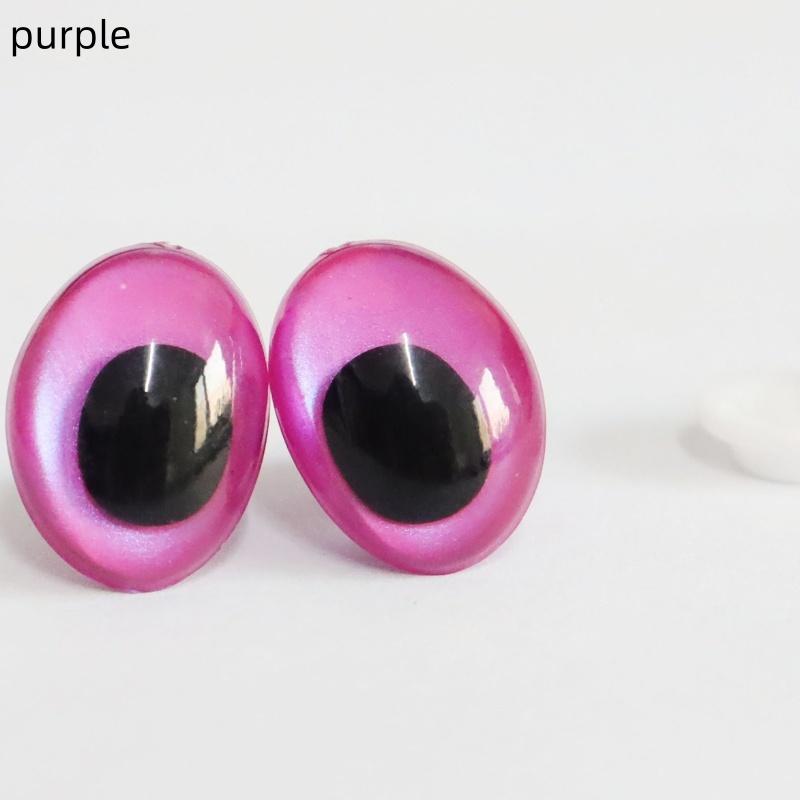 New 10PCS 3D Colorful Safety Eyes Oval Shape for Crochet Toys Amigurumi DIY Toy Doll Making Animal Eye Doll DIY Craft Supplies