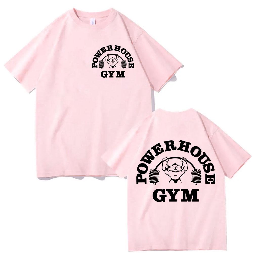 Powerhouse Gym Graphic T Shirts Mens Womens Fashion Casual Sport Short Sleeve Tshirt High Quality Cotton Oversized Tshirts