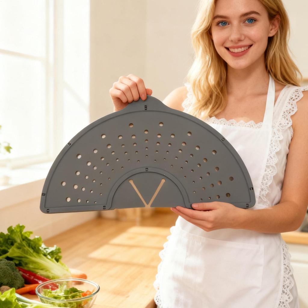 Silicone Splash Guard for Frying Pan Foldable Bacon Cooking Oil Splash Cover Splatter Guards for Home Kitchen Cooking