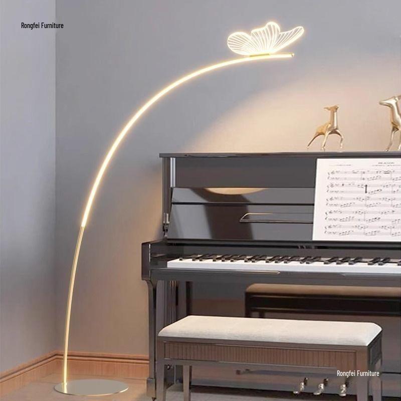Minimalist Butterfly Floor Lamp: Designer Living Room Piano Light, Eye-Care Bedroom Ambiance, Creative Bedside Feature