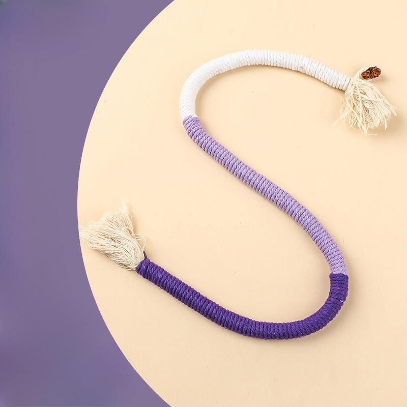 

Cat Bite Rope, Teething Cat Toy, Eco-friendly Cotton Rope, Tooth-cleaning Cat, Mint Cat Toy Stick, Colorful Cotton Rope Purple white