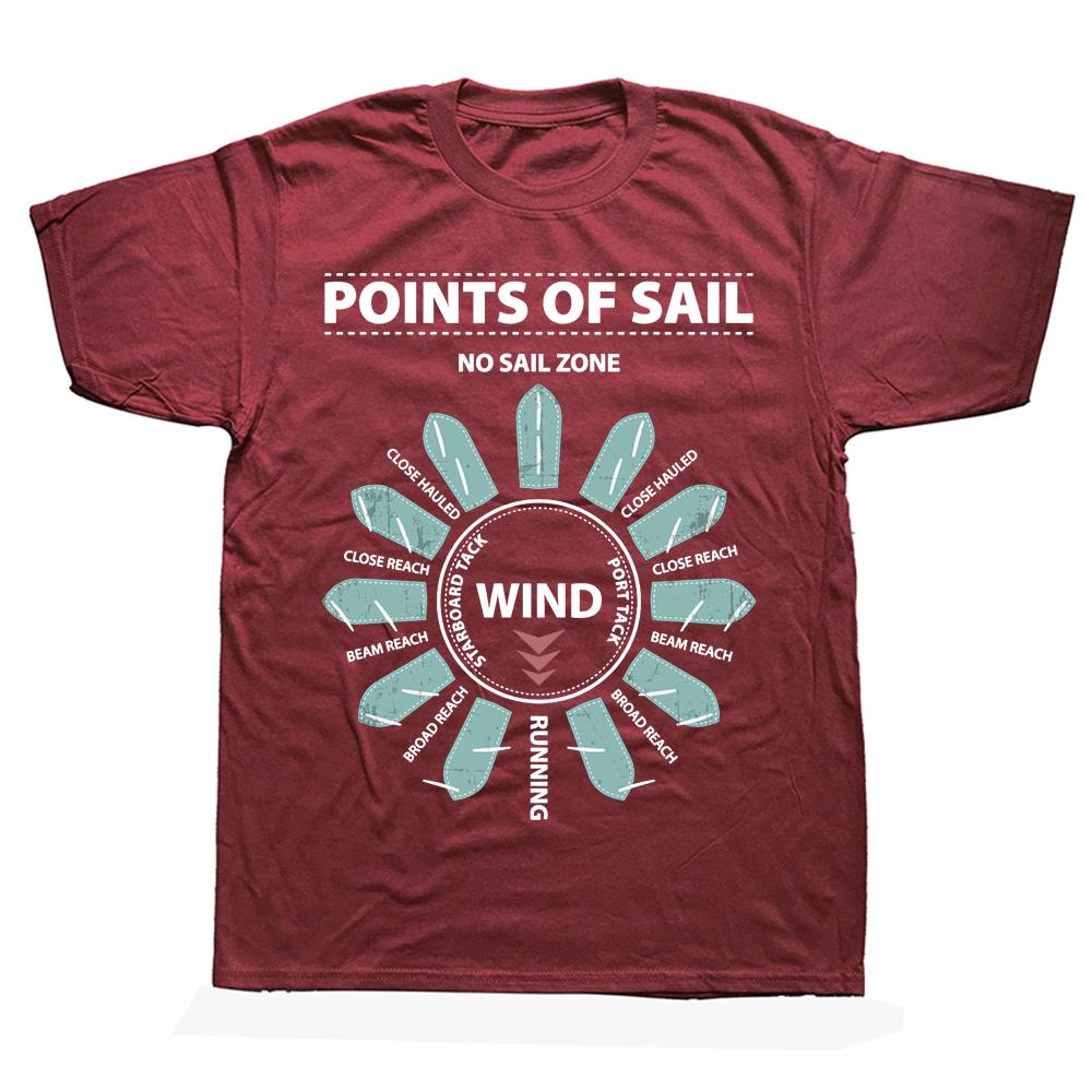 

Забавные точки паруса Крутые футболки с парусником Летний стиль Графический Хлопок Уличная одежда Футболка с коротким рукавом Подарки на день рождения Мужская 4XL