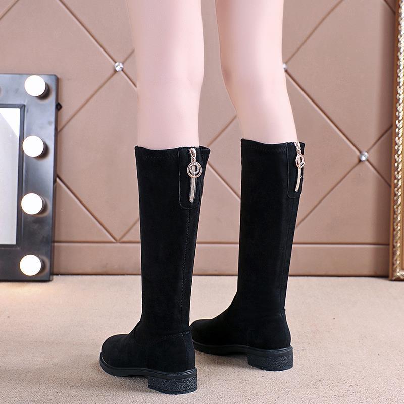 High boots knee small medium boots elastic new velvet autumn and winter boots women but look thin and fashionable