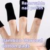 Bamboo Charcoal Wet Compress Cotton Pads 200Pcs Disposable Black Makeup Remover Pads Facial Skin Wipe Cleaning Cotton Pads