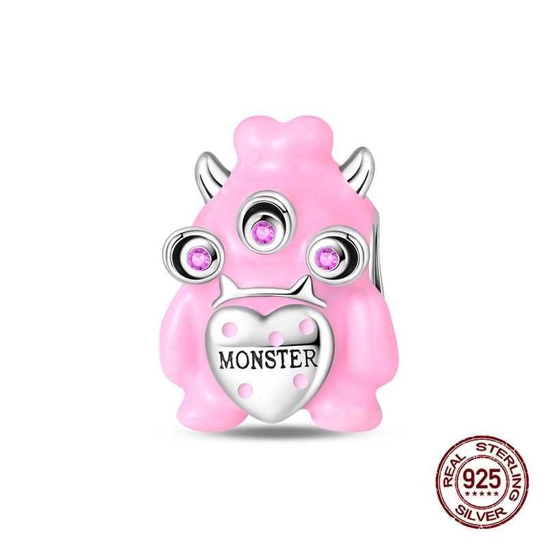 Cute Charms Copper Original Fit Bracelet Monsters Robot Dog Chinese Panda Beads Charms For Women Diy Party Jewelry