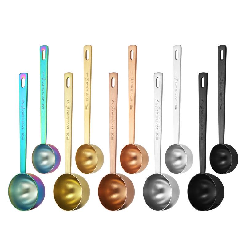 304 Stainless Steel Measuring Spoons for Milk Powder, Coffee Beans, and Flour - 15/30ML for Kitchen Baking