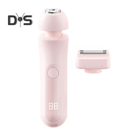 Aparat de ras electric pentru femei cu capete duble, reincarcabil prin USB, rezistent la apa, portabil, fata corpului, zona de bikini, epilarea bratului piciorului, aparat de tuns