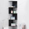 Wall-Mounted Triangular Corner Shelf Rack - Multi-Layer Kitchen Storage Bookshelf