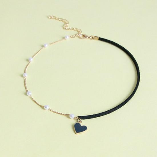 Herzerwärmende Rote Liebesperlen Choker Halskette - Valentinstagsgeschenk für Frauen