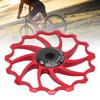 MEIJUN Rear Derailleur Guide Pulley Wheel 15T Ceramic Bearing for Folding Mountain BikesRed