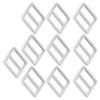 10pcs Wear Resistant Tri-Glide Slide Buckle Glossy Finish Adjustable Buckle  DIY Project