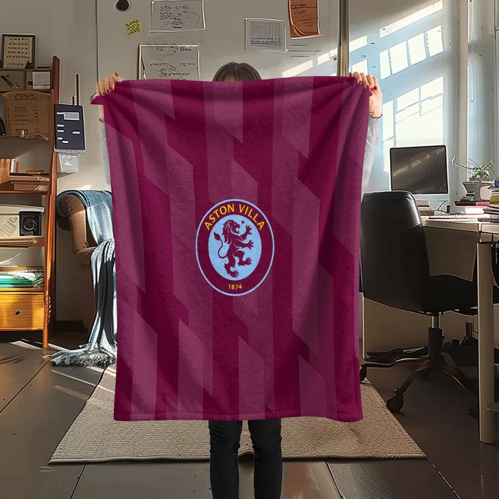 Aston Villa FC Flannel Blanket, High quality Comfortable for All Seasons, Home Decor, Warmth and Comfort