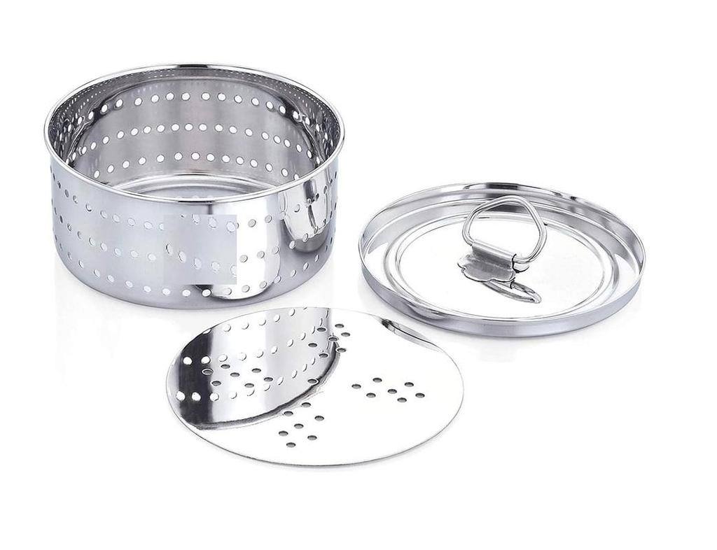 TreegoArt Stampo Rotondo in Acciaio Inossidabile per Paneer Formaggio, 350 ML, 500 ML E 700 ML Perfetto per Fare Paneer/Formaggio/Tofu Fatto in Casa - Confezione da 3