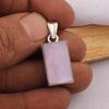 Rose Quartz Gemstone Rectangle Pendant, 925 Sterling Silver, Reiki Pendant, unisex Gift, Silver Jewelry