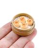 Detailed Miniature Steamer Buns Dumplings Set 1/12 Scale Doll House Realistic Kitchen Restaurant Scene Display Decors