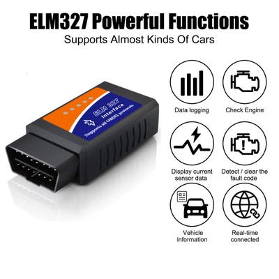 Bluetooth ELM327 OBD2 Code Reader Scanner V1.5/V2.1 Car Diagnostic Tools For Android/iOS/Windows 16PIN Interface Automotive