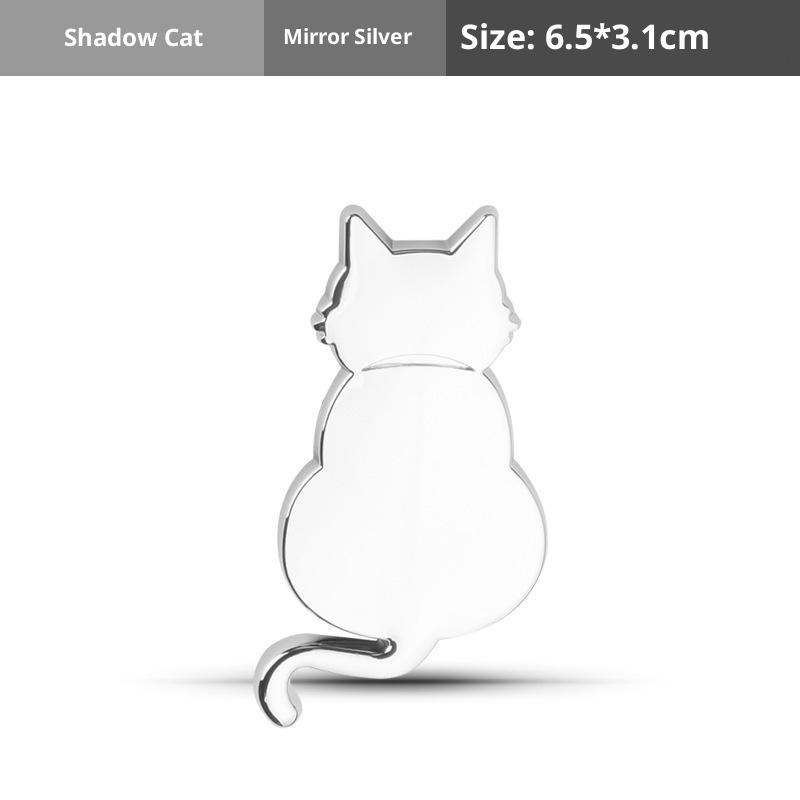 3D Metal Cat Car Emblem Personalized Creative Sticker Cute Auto Exterior Decor Covering Decal