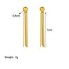 Korean  Tassel Stud Earrings Female Gold Color Stainless Steel Wedding Party Earrings For Women Elegant Jewelry Gift