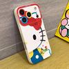Cute Cat Mobile Phone Case for iPhone17promax Spring 16 Apple 15 Lanyard 14 Silicone 13 Sets
