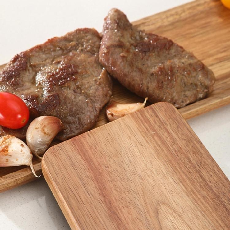 Multipurpose Wood Display Tray Oval / Square Shape Portable Table Storage Plate Adds Warmth To Home Settings