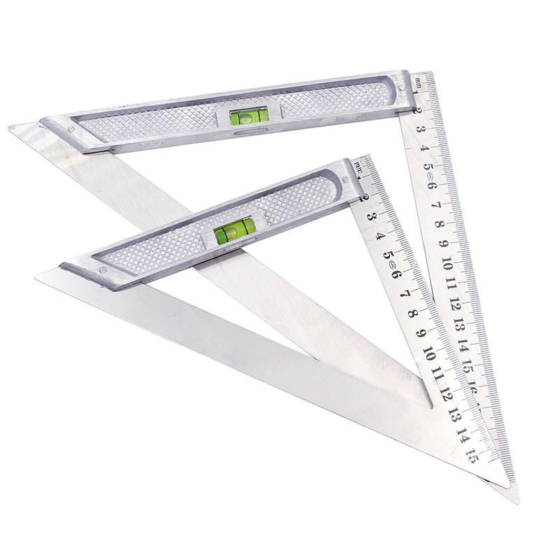 Aluminum Alloy 150x200mm Triangle Steel Angle Ruler for Woodworking