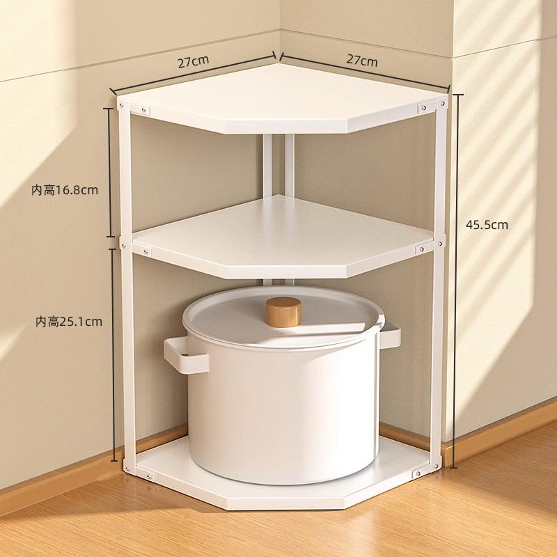 Pot storage rack, kitchen countertop, corner rack, household lower sink, pot rack, cabinet, pot layered shelf