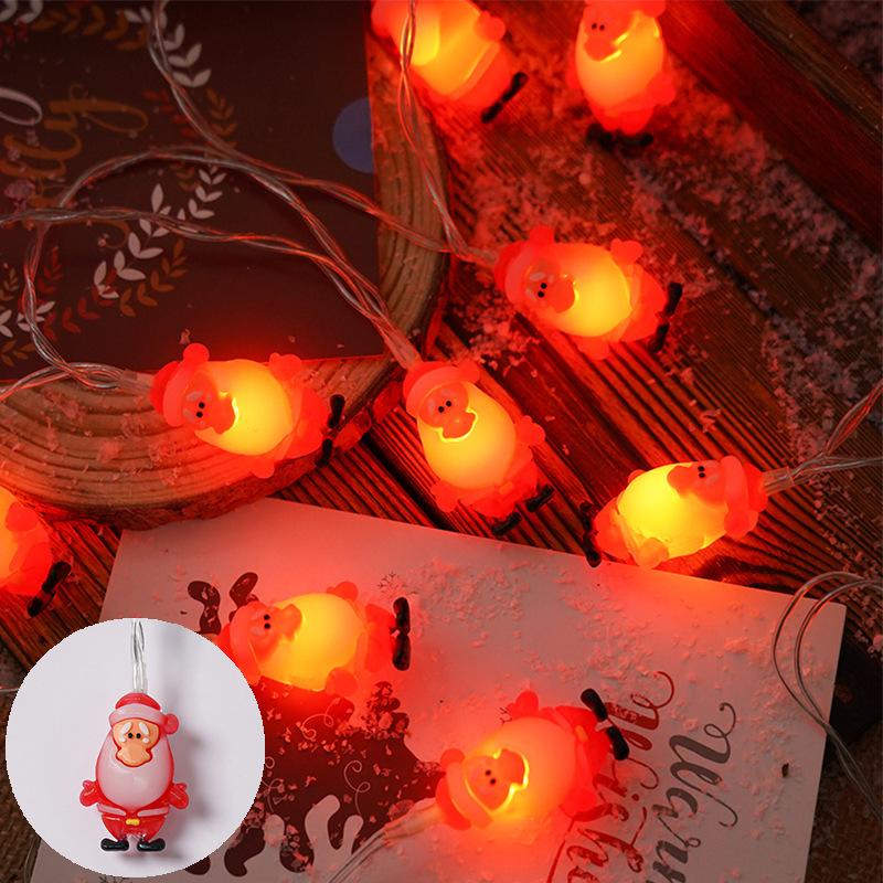 Christmas LED Light String Santa Claus Snowman Xmas Tree Hanging Ornaments Navidad Decoration For Home New Year Gift