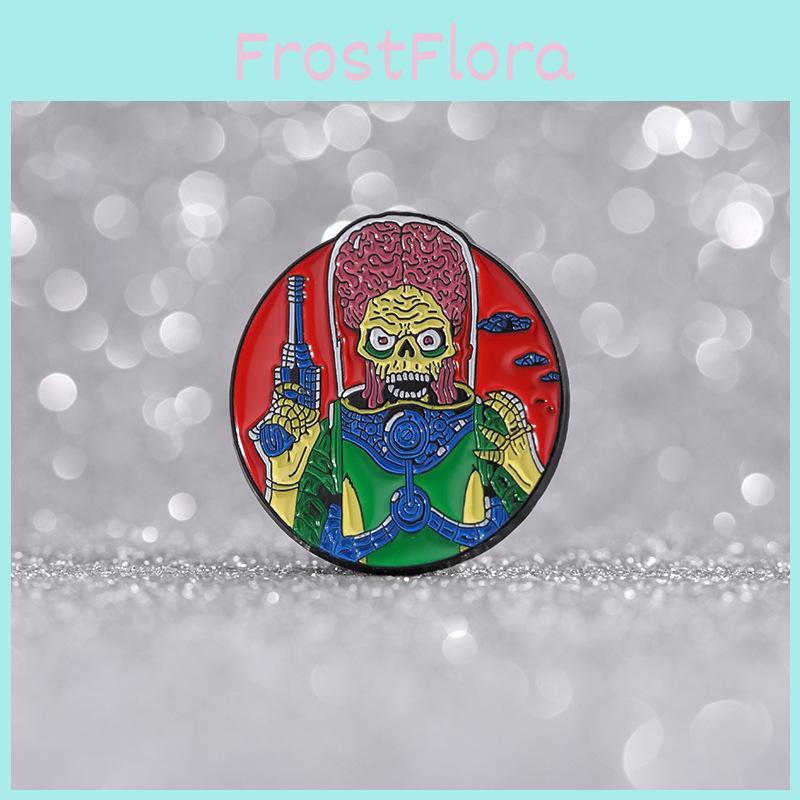 Kreative Cartoon Alien Brosche Sci-Fi Film Gehirn Design Einzigartiger Legierungsanstecker für Halloween Spaß