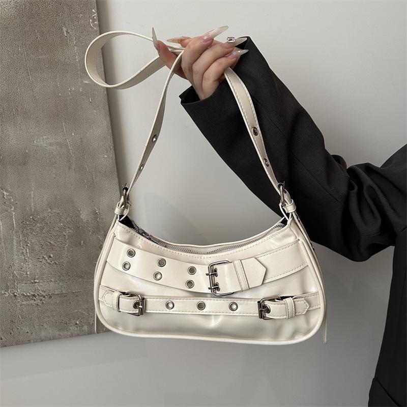 New Korean Style Underarm Bag for Women Soft Touch Faux Leather Shoulder Purse Minimalist Design Chic Handbag