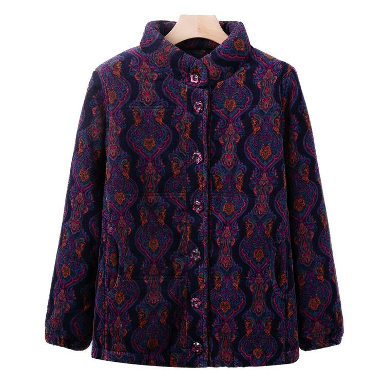 

Зимняя куртка из чистого хлопка для мамы, модная хлопковая куртка для женщин среднего и пожилого возраста, утолщенная хлопковая куртка, теплая куртка для бабушки 5XL