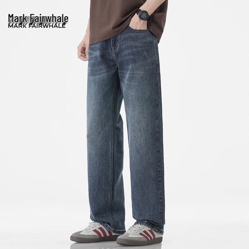Mark Fairwhale Men's American Retro Loose Straight Leg Jeans