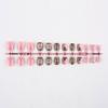 24 Pcs False Nail with Rhinestones Valentines Day Press On Nail Leopard Heart Acrylic Nail Full Cover Stick On Nail