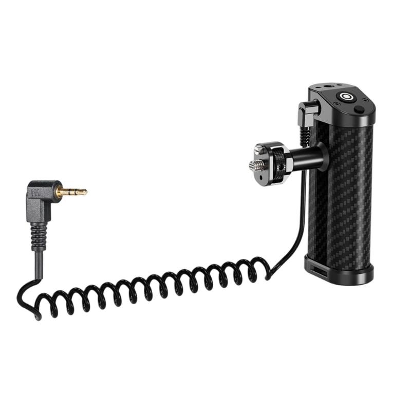 

Quick Release Camera Side Handle with AntiSlip Rubber Pad and 2.5mm to Shutter Cable Interfaces for Stable DSLR Shoots