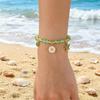 Sunflower  Bead Bracelet For Women Bohemian Starfish Flower Charm Alloy Bracelet Friendship Jewelry Gifts